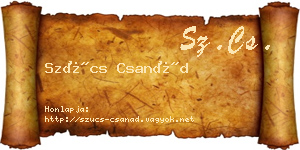 Szűcs Csanád névjegykártya